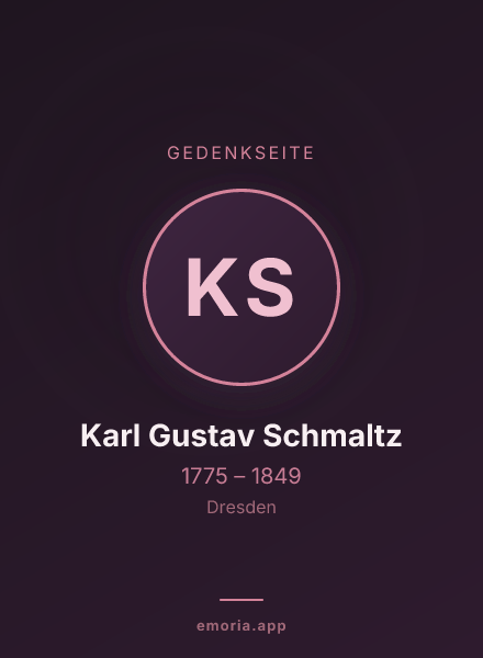 Gedenkportrait von Karl Gustav Schmaltz