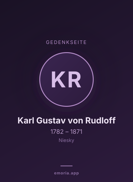 Gedenkportrait von Karl Gustav von Rudloff