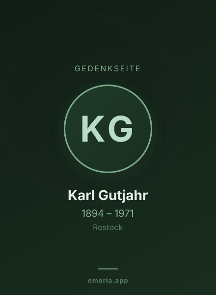 Gedenkportrait von Karl Gutjahr