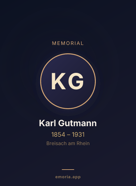 Memorial portrait of Karl Gutmann
