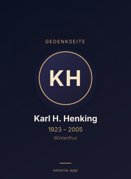 Gedenkportrait von Karl H. Henking