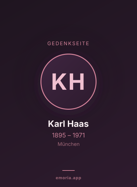 Gedenkportrait von Karl Haas