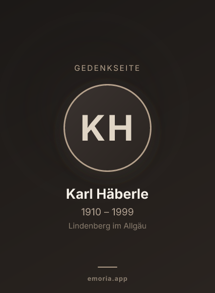 Gedenkportrait von Karl Häberle