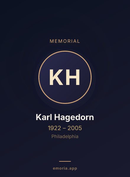 Memorial portrait of Karl Hagedorn