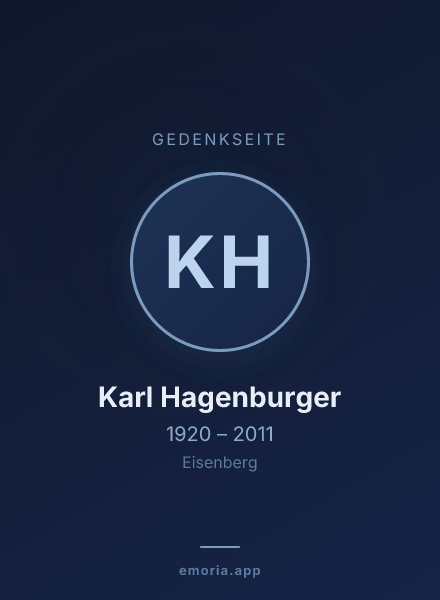 Gedenkportrait von Karl Hagenburger