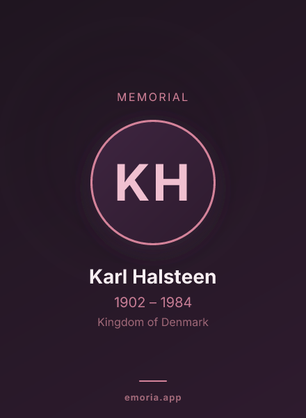Memorial portrait of Karl Halsteen