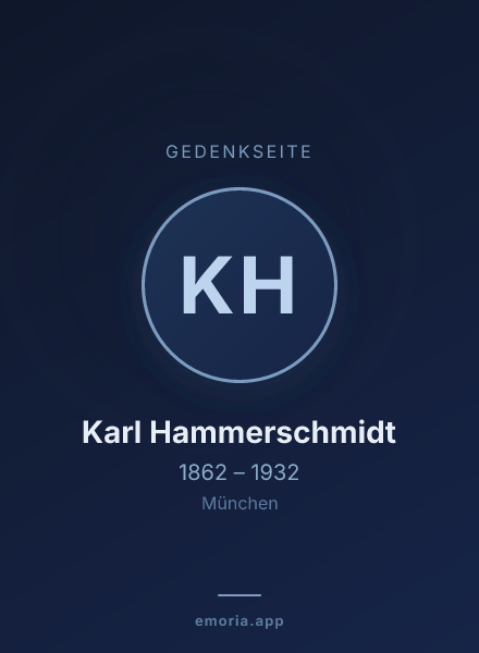 Gedenkportrait von Karl Hammerschmidt