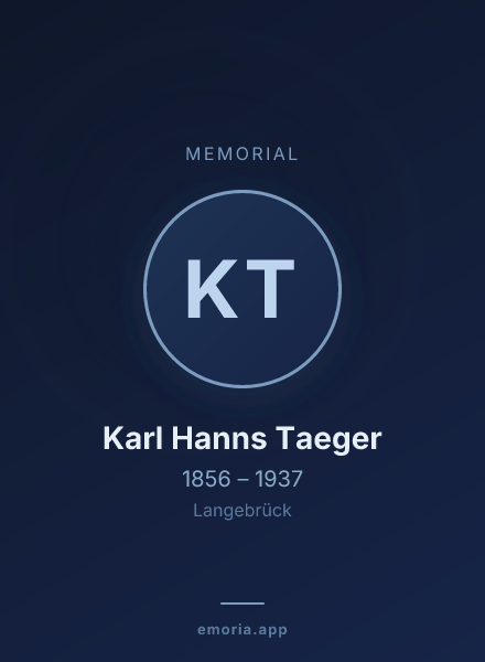 Memorial portrait of Karl Hanns Taeger