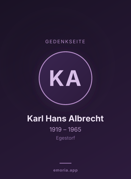 Gedenkportrait von Karl Hans Albrecht