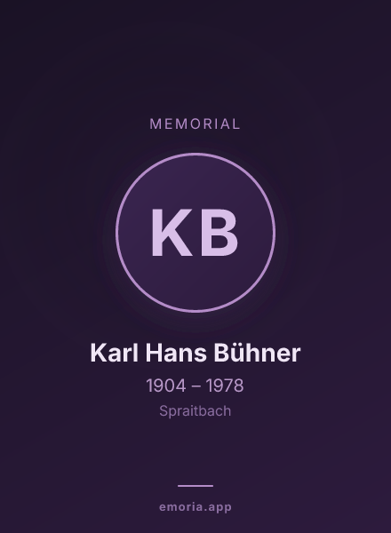Memorial portrait of Karl Hans Bühner