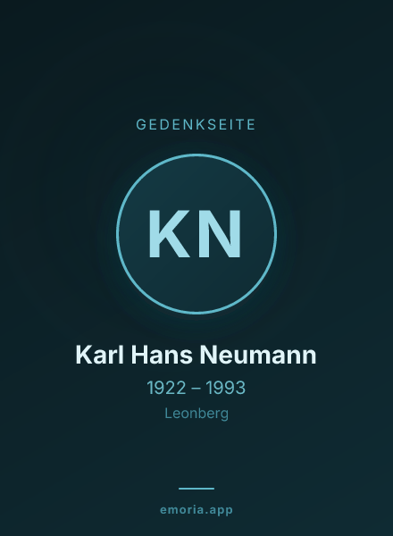 Gedenkportrait von Karl Hans Neumann