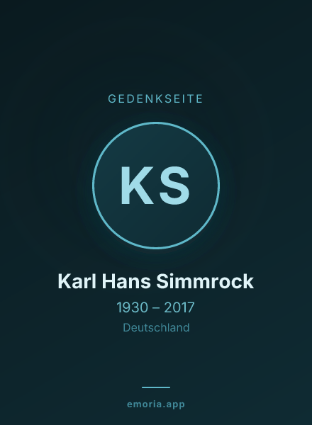 Gedenkportrait von Karl Hans Simmrock