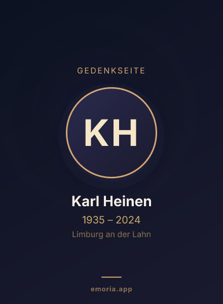 Gedenkportrait von Karl Heinen