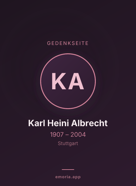 Gedenkportrait von Karl Heini Albrecht