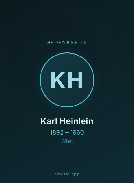 Gedenkportrait von Karl Heinlein