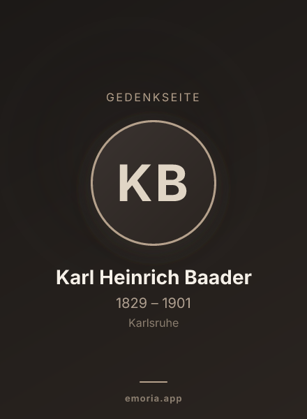 Gedenkportrait von Karl Heinrich Baader