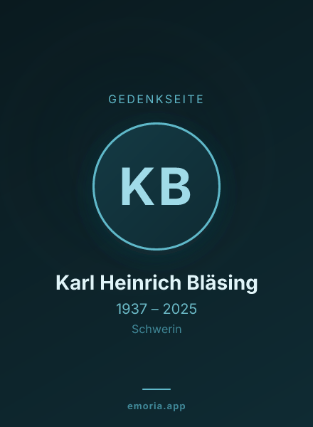 Gedenkportrait von Karl Heinrich Bläsing