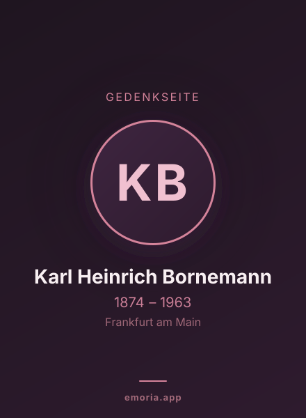 Gedenkportrait von Karl Heinrich Bornemann