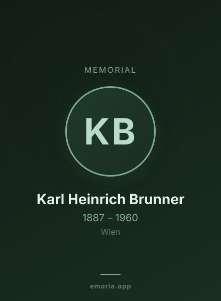 Memorial portrait of Karl Heinrich Brunner