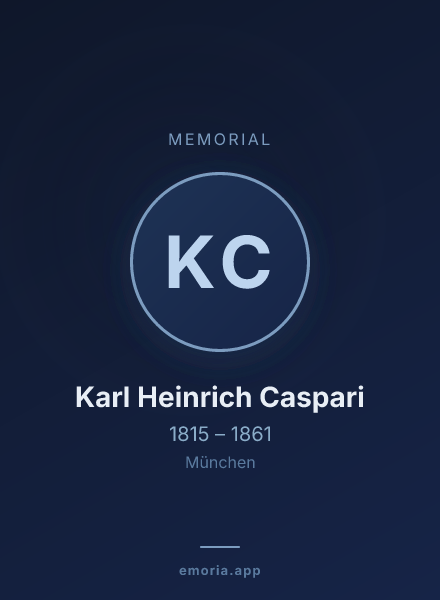 Memorial portrait of Karl Heinrich Caspari