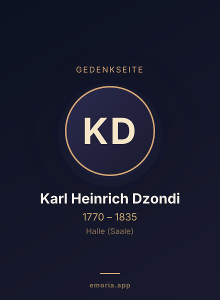 Gedenkportrait von Karl Heinrich Dzondi