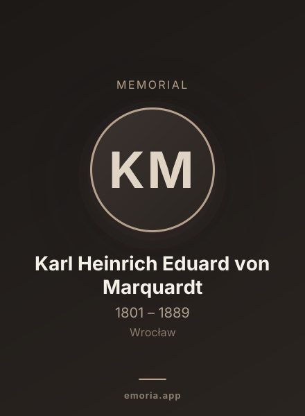 Memorial portrait of Karl Heinrich Eduard von Marquardt
