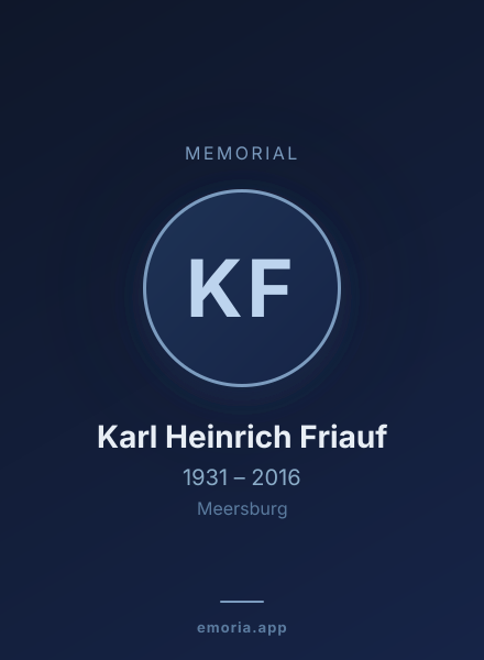 Memorial portrait of Karl Heinrich Friauf