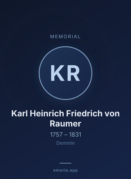 Memorial portrait of Karl Heinrich Friedrich von Raumer