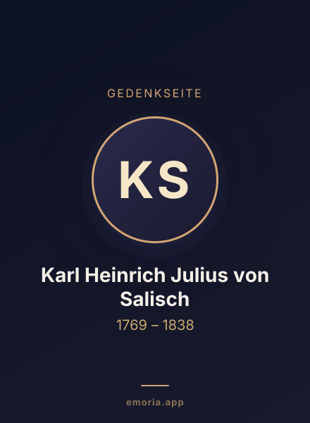 Gedenkportrait von Karl Heinrich Julius von Salisch