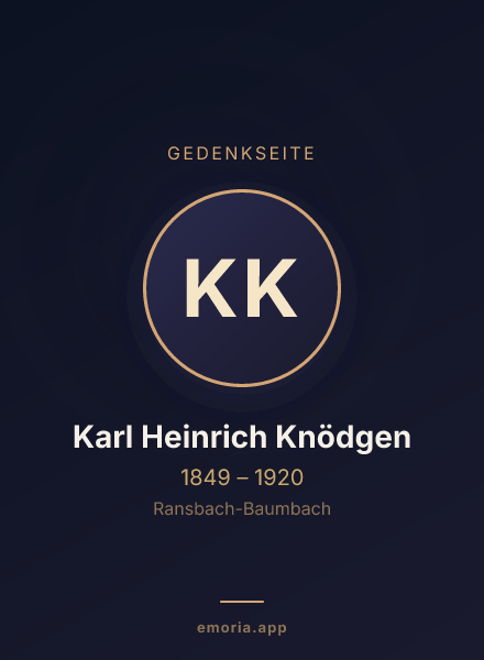 Gedenkportrait von Karl Heinrich Knödgen