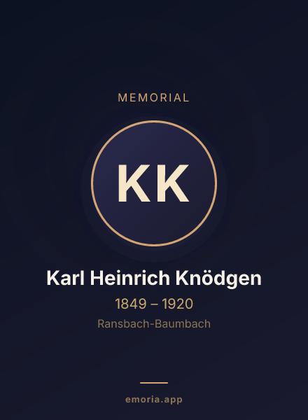 Memorial portrait of Karl Heinrich Knödgen