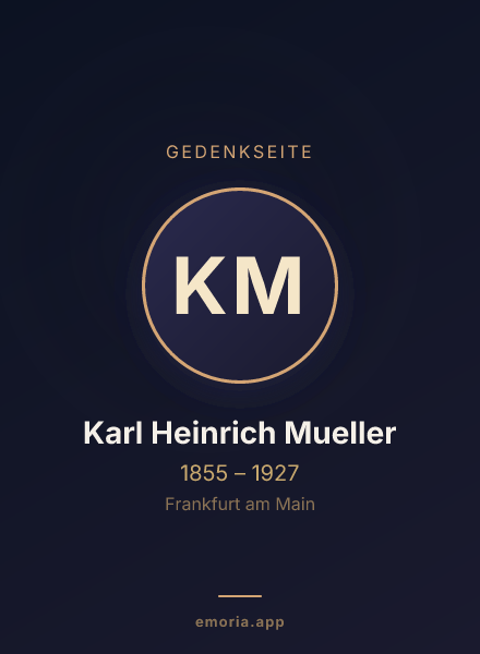 Gedenkportrait von Karl Heinrich Mueller