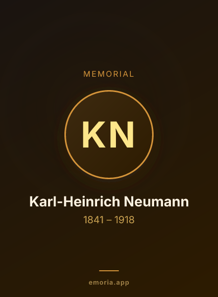Memorial portrait of Karl-Heinrich Neumann