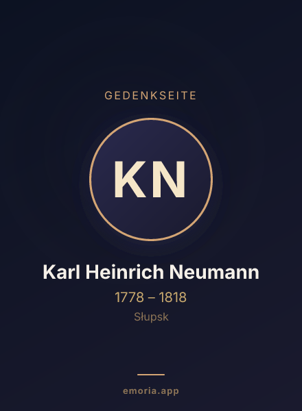 Gedenkportrait von Karl Heinrich Neumann