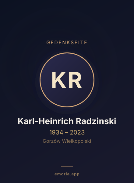Gedenkportrait von Karl-Heinrich Radzinski