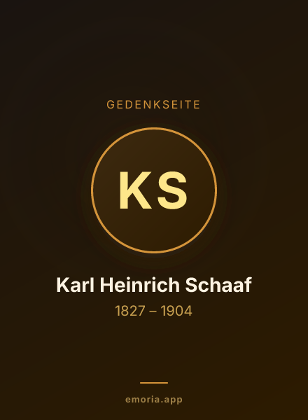 Gedenkportrait von Karl Heinrich Schaaf