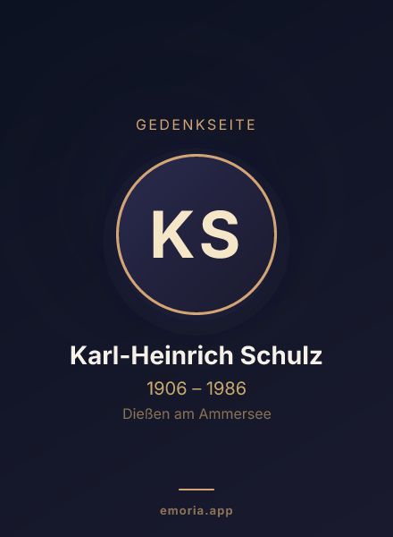 Gedenkportrait von Karl-Heinrich Schulz