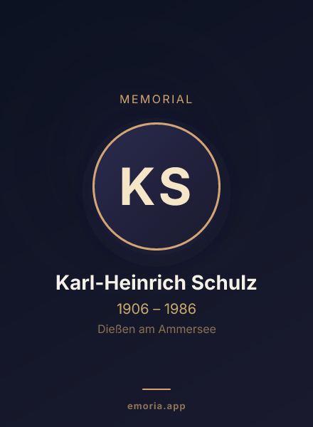 Memorial portrait of Karl-Heinrich Schulz