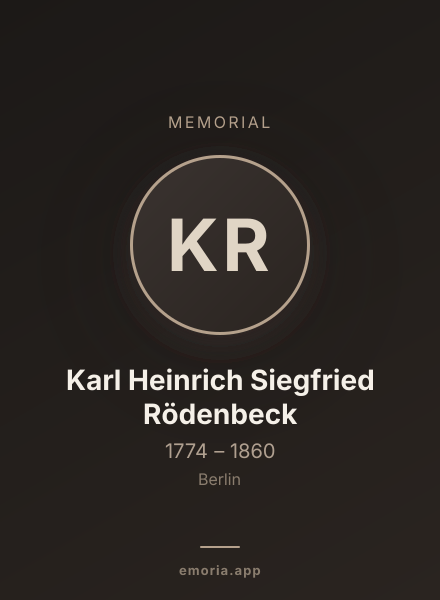Memorial portrait of Karl Heinrich Siegfried Rödenbeck
