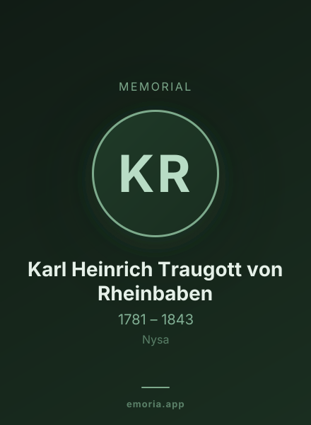 Memorial portrait of Karl Heinrich Traugott von Rheinbaben
