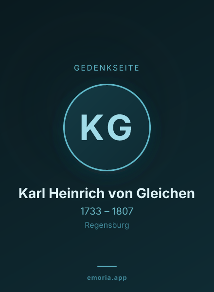 Gedenkportrait von Karl Heinrich von Gleichen