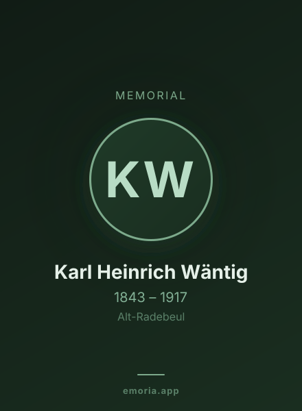 Memorial portrait of Karl Heinrich Wäntig