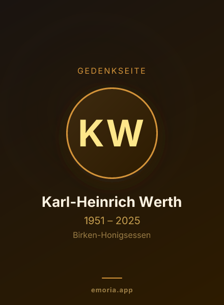 Gedenkportrait von Karl-Heinrich Werth