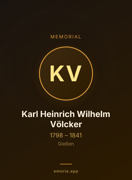 Memorial portrait of Karl Heinrich Wilhelm Völcker