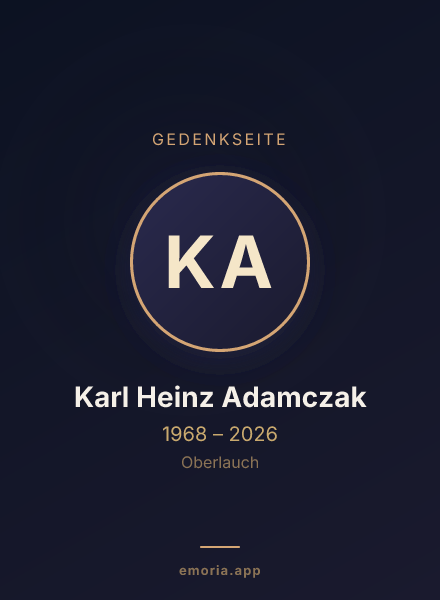 Gedenkportrait von Karl Heinz Adamczak