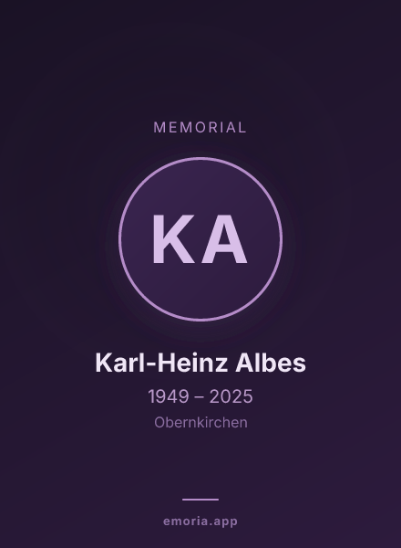 Memorial portrait of Karl-Heinz Albes