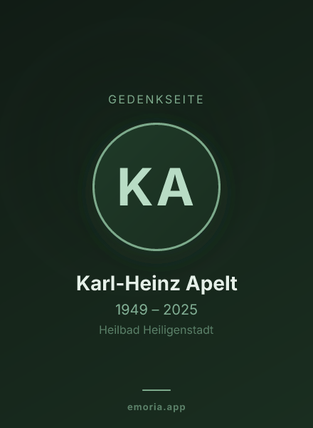 Gedenkportrait von Karl-Heinz Apelt