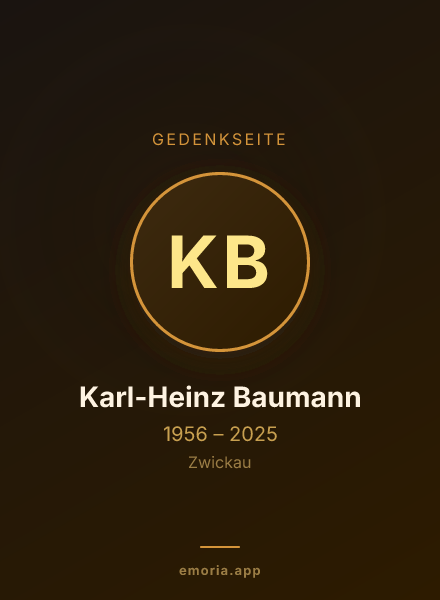 Gedenkportrait von Karl-Heinz Baumann