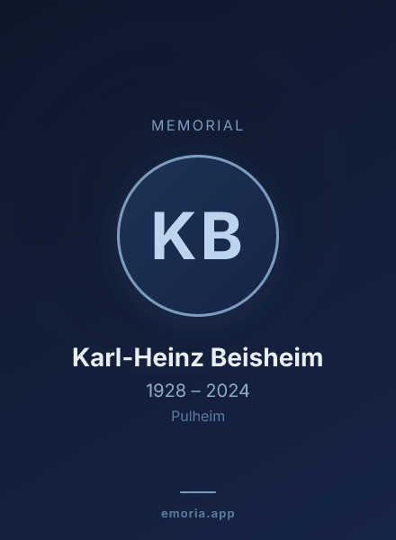Memorial portrait of Karl-Heinz Beisheim