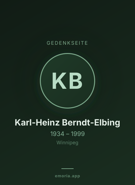 Gedenkportrait von Karl-Heinz Berndt-Elbing